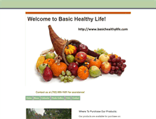 Tablet Screenshot of basichealthylife.com